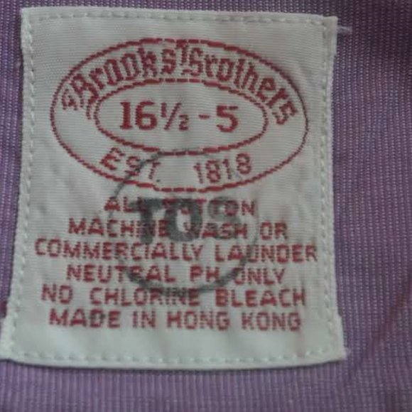 Brooks Brothers Button Down Cotton Shirt 16 1/2 - Picture 3 of 3